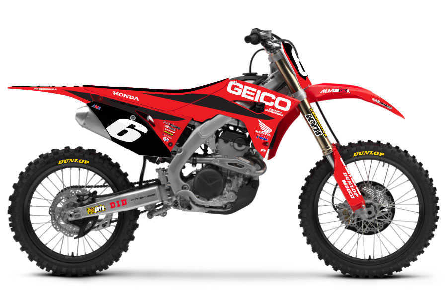 kit deco personnalisé moto cross - D'Cor Visual - 2020 Geico Honda