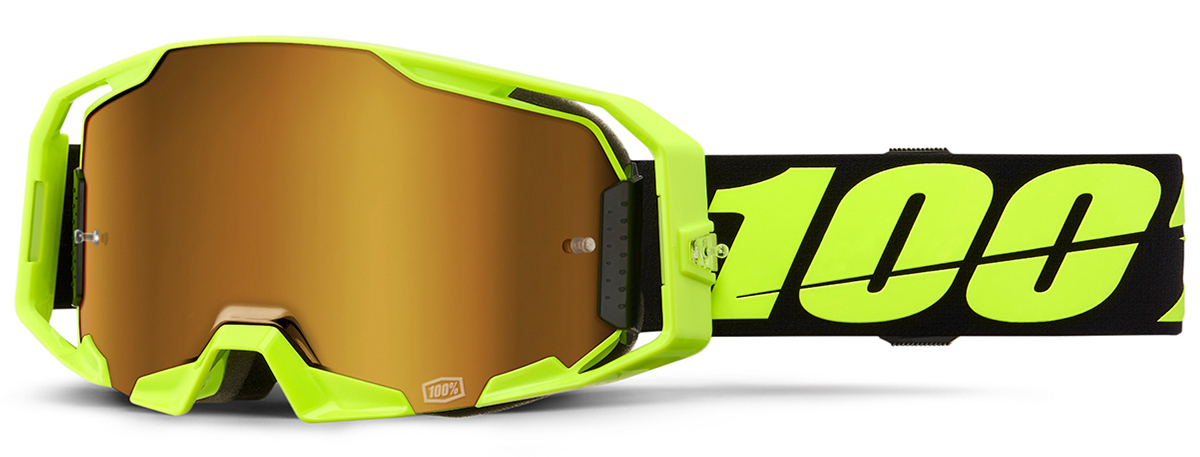 Masque cross 100% ARmatic Jaune Fluo - Ecran Mirror