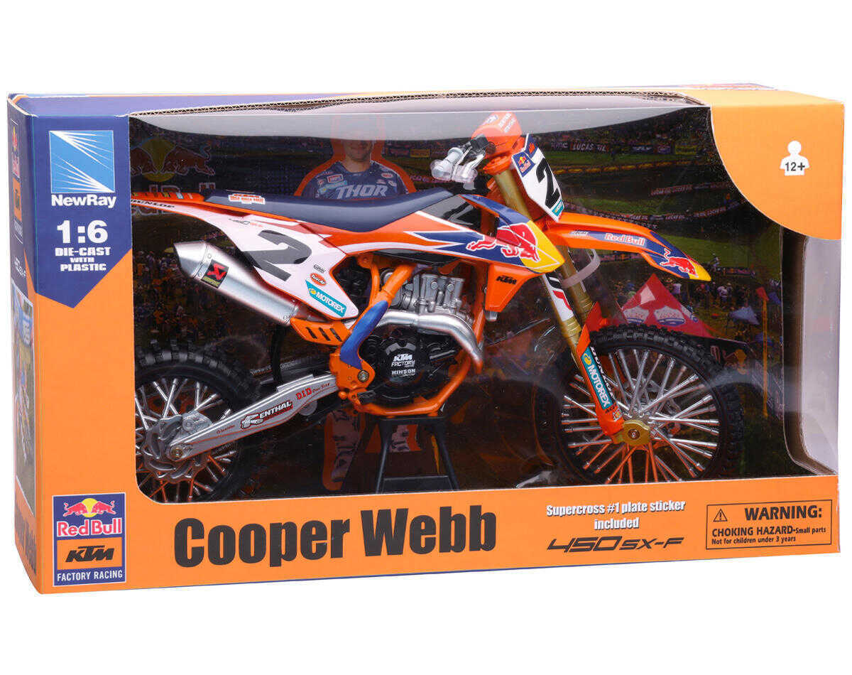 MINIATURE MOTO KTM 450 SX-F C.WEBB (ECHELLE 1:10)