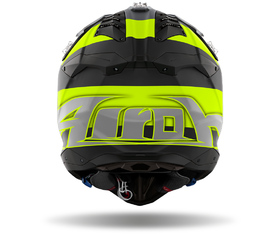 Casque cross Airoh Aviator 3 Monarch Jaune Mat 2025 Derrière