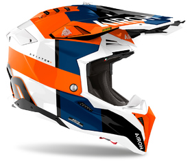 Casque cross Airoh Aviator 3 Monarch Orange Gloss 2025 Côté