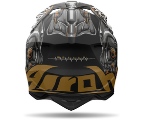 Casque cross Airoh Wraaap Cyborg Mat 2025 Derrière