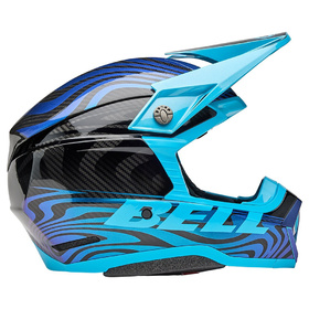 Casque cross Bell Moto-10 Spherical Cortex Bleu 2025 Côté