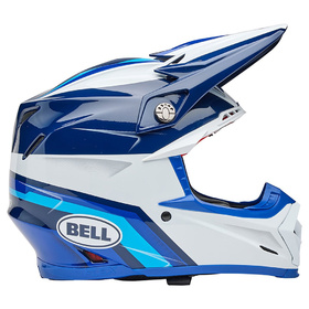 Casque cross Bell Moto-9S Flex Merchant Bleu 2025 Côté