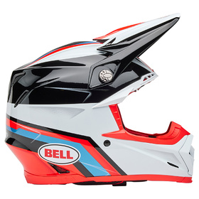 Casque cross Bell Moto-9S Flex Merchant Rouge 2025 Côté