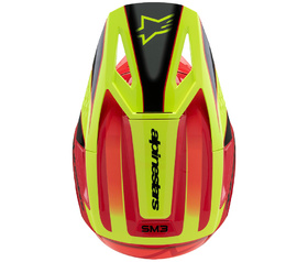 Casque cross Enfant Alpinestars S-M3 Fray Rouge 2025 Dessus