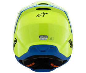 Casque cross Enfant Alpinestars S-M3 Radium Jaune Fluo 2025 Derrière