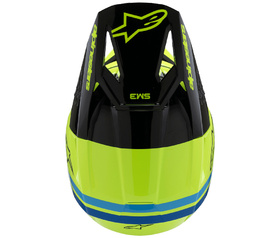 Casque cross Enfant Alpinestars S-M3 Radium Jaune Fluo 2025 Dessus