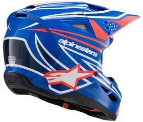 Casque cross Enfant Alpinestars S-M3 Wurx Bleu 2025 Côté