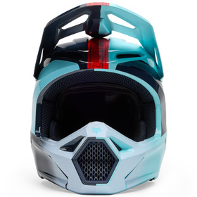 Casque cross Enfant Fox V1 Elevated Bleu 2025 Devant