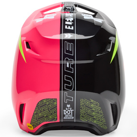 Casque cross Enfant Fox V1 Elevated Rose 2025 Derrière