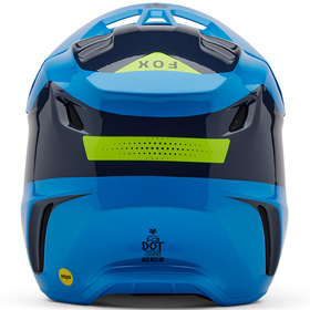 Casque cross Enfant Fox V3 Impression Bleu 2025 Derrière