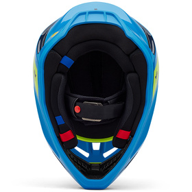 Casque cross Enfant Fox V3 Impression Bleu 2025 Dessous