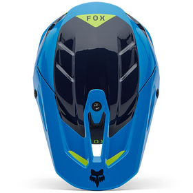 Casque cross Enfant Fox V3 Impression Bleu 2025 Dessus