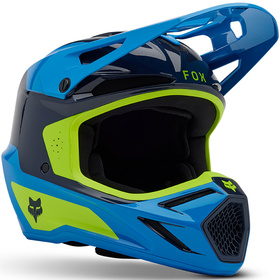 Casque cross Enfant Fox V3 Impression Bleu 2025