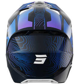 Casque cross Enfant Shot Furious Apex Bleu 2025 Derrière