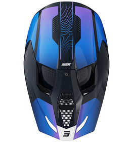 Casque cross Enfant Shot Furious Apex Bleu 2025 Dessus