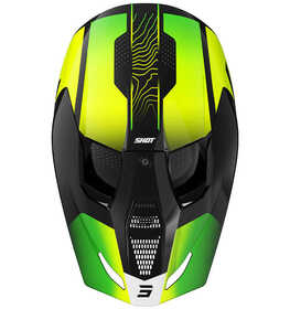 Casque cross Enfant Shot Furious Apex Jaune Fluo 2025 Dessus