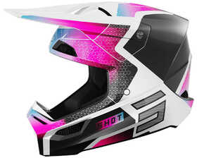 Casque cross Enfant Shot Furious Phaser Bleu-Rose 2025