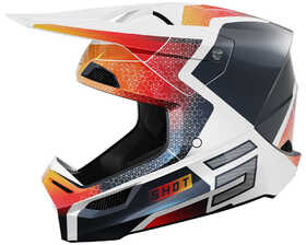 Casque cross Enfant Shot Furious Phaser Bleu-Rouge 2025