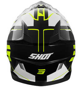 Casque cross Enfant Shot Pulse Lines Noir-Jaune Fluo 2025 Derrière