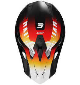 Casque cross Enfant Shot Pulse X-Trem Orange-Rouge 2025 Dessus