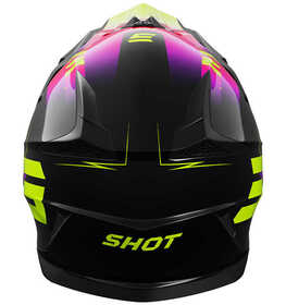 Casque cross Enfant Shot Pulse X-Trem Rose-Jaune Fluo 2025 Derrière