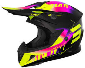 Casque cross Enfant Shot Pulse X-Trem Rose-Jaune Fluo 2025