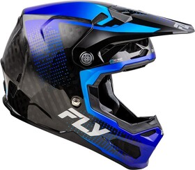 Casque cross Fly Racing Formula S Carbon Protocol Bleu 2025 Côté