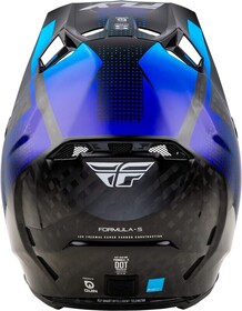 Casque cross Fly Racing Formula S Carbon Protocol Bleu 2025 Derrière