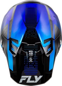 Casque cross Fly Racing Formula S Carbon Protocol Bleu 2025 Dessus