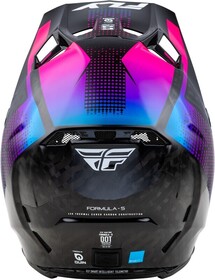 Casque cross Fly Racing Formula S Carbon Protocol Rose 2025 Derrière