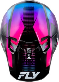 Casque cross Fly Racing Formula S Carbon Protocol Rose 2025 Dessus