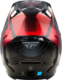 Casque cross Fly Racing Formula S Carbon Protocol Rouge 2025 Derrière