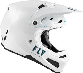 Casque cross Fly Racing Formula S Carbon Solid Blanc 2025 Côté