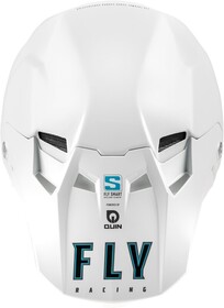 Casque cross Fly Racing Formula S Carbon Solid Blanc 2025 Dessus