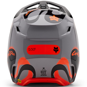 Casque cross Fox V1 Emotion Gris 2025 Derrière