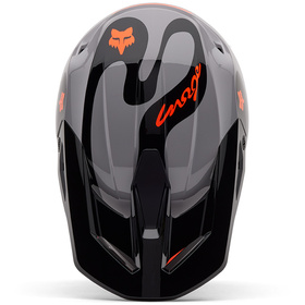 Casque cross Fox V1 Emotion Gris 2025 Dessus