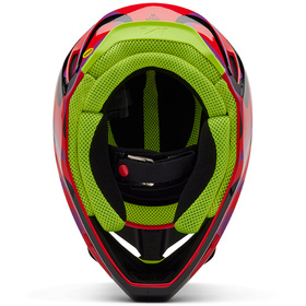 Casque cross Fox V1 Emotion Rouge Fluo 2025 Dessous