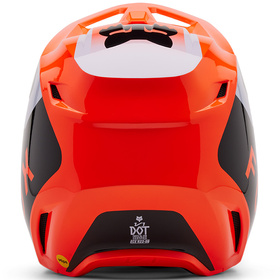 Casque cross Fox V1 Lean Orange Fluo 2025 Derrière