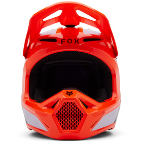 Casque cross Fox V1 Lean Orange Fluo 2025 Devant