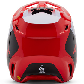 Casque cross Fox V1 Lean Rouge Fluo 2025 Derrière