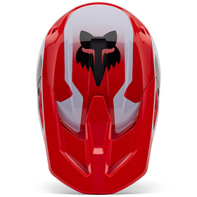 Casque cross Fox V1 Lean Rouge Fluo 2025 Dessus