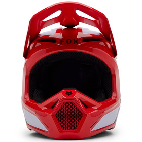 Casque cross Fox V1 Lean Rouge Fluo 2025 Devant