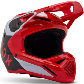 Casque cross Fox V1 Lean Rouge Fluo 2025