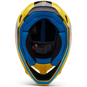 Casque cross Fox V1 Race Spec Jaune 2025 Dessous