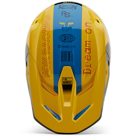 Casque cross Fox V1 Race Spec Jaune 2025 Dessus