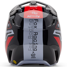 Casque cross Fox V1 Race Spec Rouge Fluo 2025 Derrière