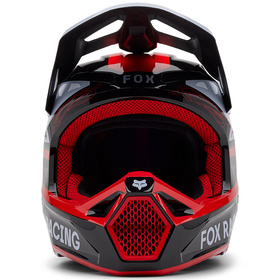 Casque cross Fox V1 Race Spec Rouge Fluo 2025 Devant