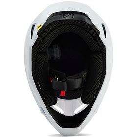 Casque cross Fox V1 Solid Blanc Mat 2025 Dessous